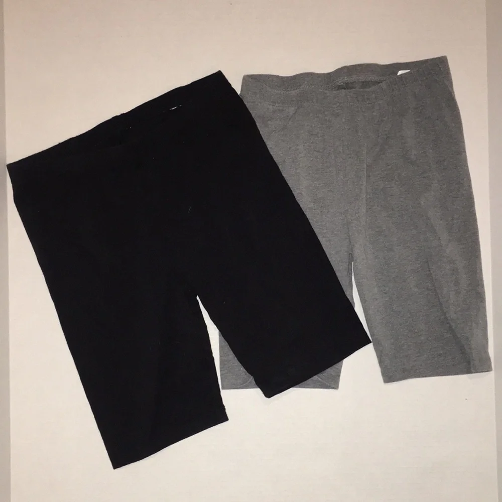 NWOT Kids Bike Shorts Duo - Black and Gray | Size 10-12